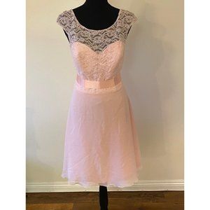 Wtoo Pink Lace and Chiffon Mini